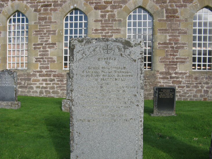 Photo of headstones/Mary McLennan died 1875 MI Applecross